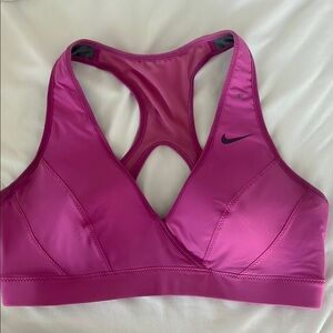 Nike Pink Dri-fit Sports Bra with Racerback Design